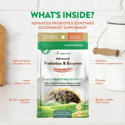 NaturVet Scoopables Advanced Probiotics & Enzymes for Dogs 45 Count 11-oz