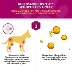 NaturVet Scoopables Glucosamine DS Plus Level 2 Moderate Joint Care Supplement for Dogs 45 Count 11-oz