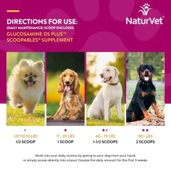 NaturVet Scoopables Glucosamine DS Plus Level 2 Moderate Joint Care Supplement for Dogs 45 Count 11-oz