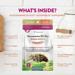 NaturVet Scoopables Glucosamine DS Plus Level 2 Moderate Joint Care Supplement for Dogs 45 Count 11-oz