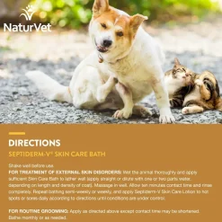 NaturVet Septiderm-V Skin Care Soothing Formula Lotion for Dogs & Cats 8-oz