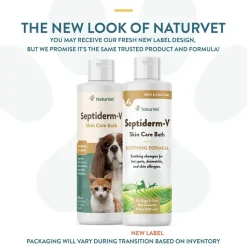 NaturVet Septiderm-V Skin Care Soothing Formula Lotion for Dogs & Cats 8-oz