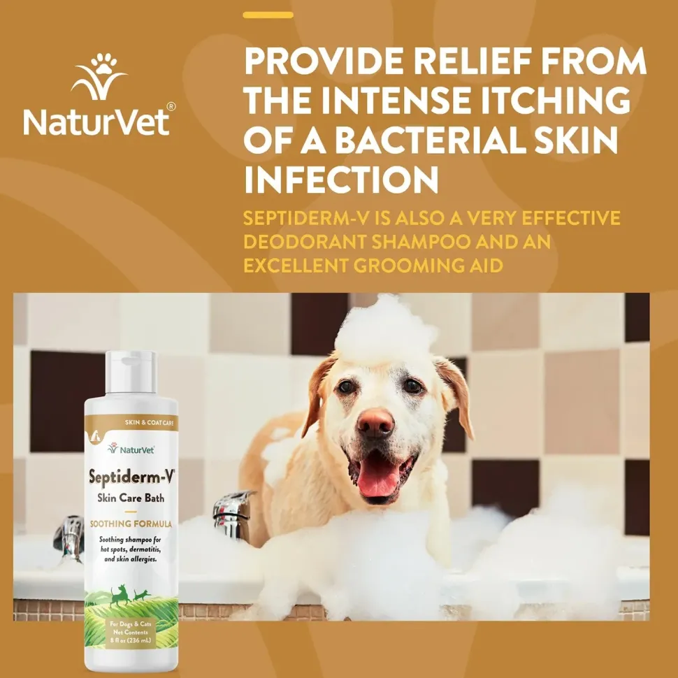 NaturVet Septiderm-V Skin Care Soothing Formula Lotion for Dogs & Cats 8-oz