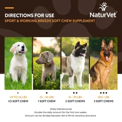 NaturVet Sport & Working Breed-Specific Supplement Soft Chews for Dogs 50 Count 8.8-oz