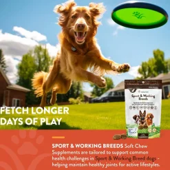 NaturVet Sport & Working Breed-Specific Supplement Soft Chews for Dogs 50 Count 8.8-oz
