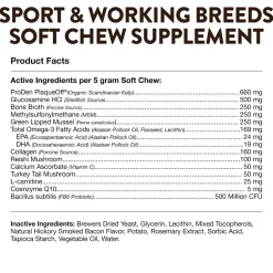 NaturVet Sport & Working Breed-Specific Supplement Soft Chews for Dogs 50 Count 8.8-oz