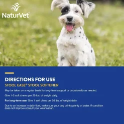 NaturVet Stool Ease Soft Chews for Dogs 40 Count 4.2-oz