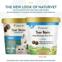 NaturVet Tear Stain Soft Chews for Dogs & Cats 70 Count 5.4-oz