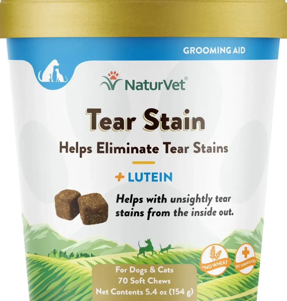 NaturVet Tear Stain Soft Chews for Dogs & Cats 70 Count 5.4-oz