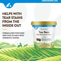 NaturVet Tear Stain Soft Chews for Dogs & Cats 70 Count 5.4-oz