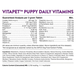 NaturVet Vita Pet Puppy Plus Breath Aid Tablets Time Release Jar 60 Count 6.3-oz