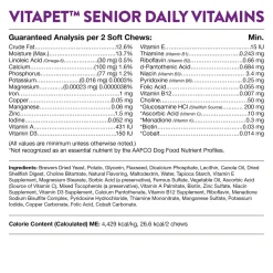 NaturVet VitaPet Senior Daily Vitamins Plus Glucosamine Soft Chews for Dogs 60 Count 6.3-oz