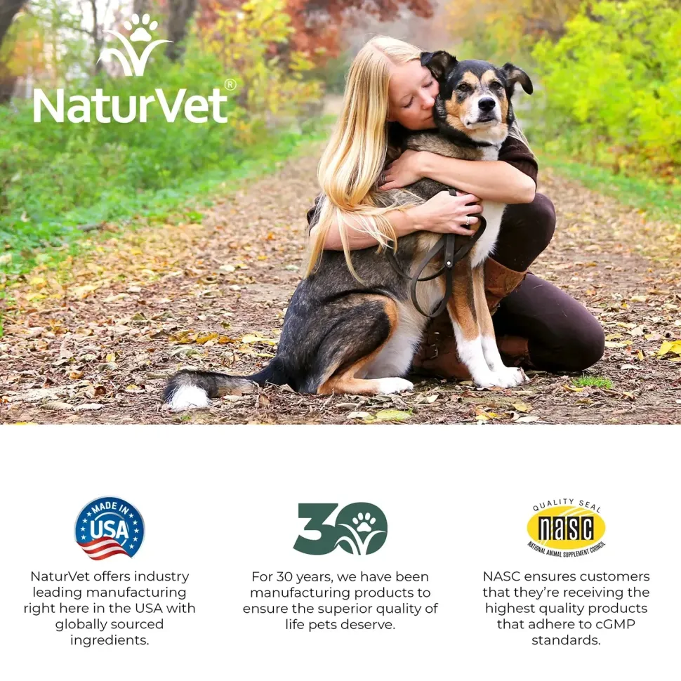 NaturVet VitaPet Senior Daily Vitamins Plus Glucosamine Chewable Tablets for Dogs 60 Count 5.5-oz