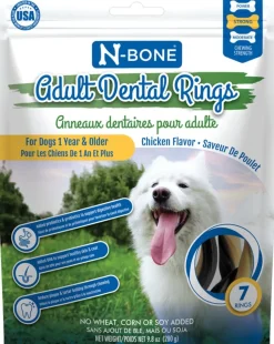 N-Bone Adult Dental Rings Dog Chew Chicken 7 Count 9.8-oz