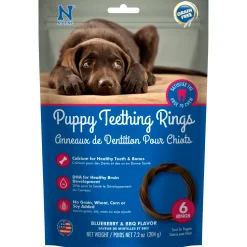 N-Bone Grain-Free Puppy Teething Rings Blueberry & BBQ 6 Count 7.2-oz