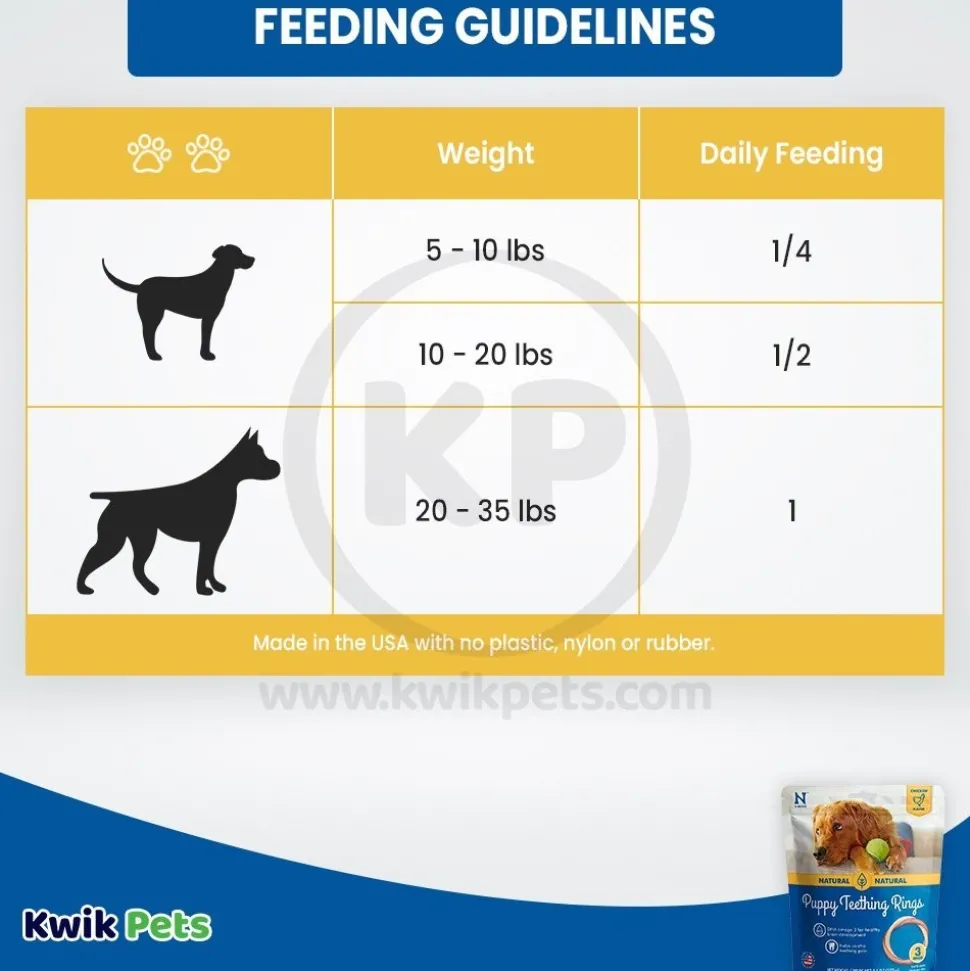 N-Bone Puppy Teething Rings Chicken 3 Count 3.6-oz