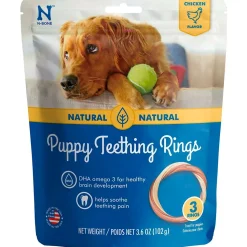 N-Bone Puppy Teething Rings Chicken 3 Count 3.6-oz