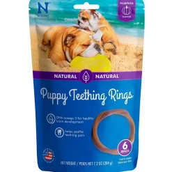 N-Bone Puppy Teething Rings Pumpkin 6 Count 7.2-oz