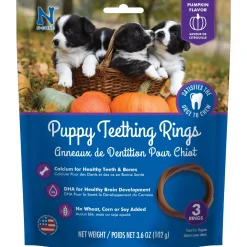 N-Bone Puppy Teething Rings Pumpkin 3 Count 3.6-oz