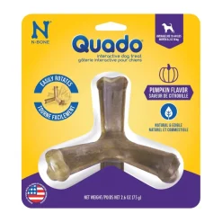 N-Bone Quado Interactive Dog Chew Treat for Medium Dogs pumpkin recipe 2.6-oz