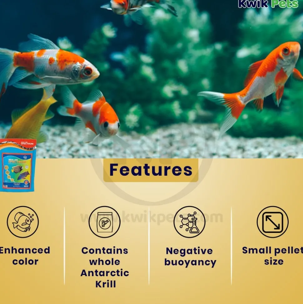 New Life Spectrum Color Enhancing Tropical Fish Food 3mm - 3.5mm Large 600g