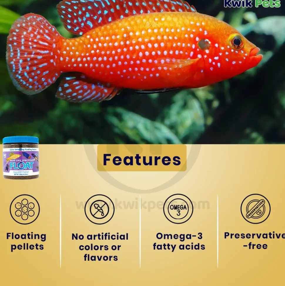 New Life Spectrum Float Pellets Fish Food Regular 4.23-oz