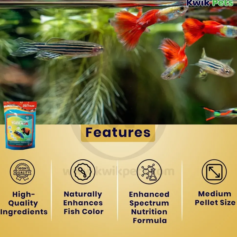 New Life Spectrum Thera+A Color Enhancing Fish Food 2-mm Medium 600g