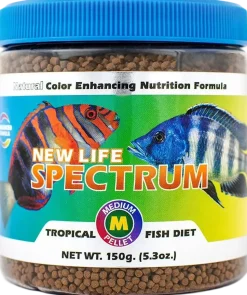 New Life Spectrum Tropical Sinking Pellets Fish Food Medium 5.3-oz