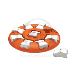 Nina Ottosson Smart Interactive Dog Toy Orange White 10.63-in