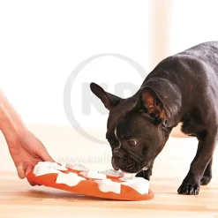 Nina Ottosson Smart Interactive Dog Toy Orange White 10.63-in