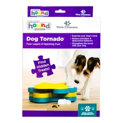 Nina Ottosson Tornado Interactive Dog Toy Blue & Yellow Large 11-in