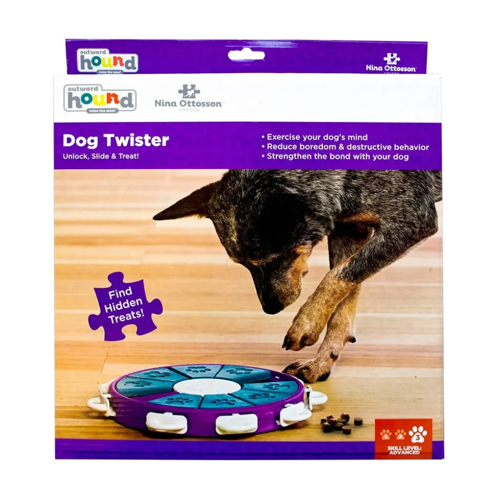 Nina Ottosson Twister Interactive Dog Toy Purple Large 13.25-in