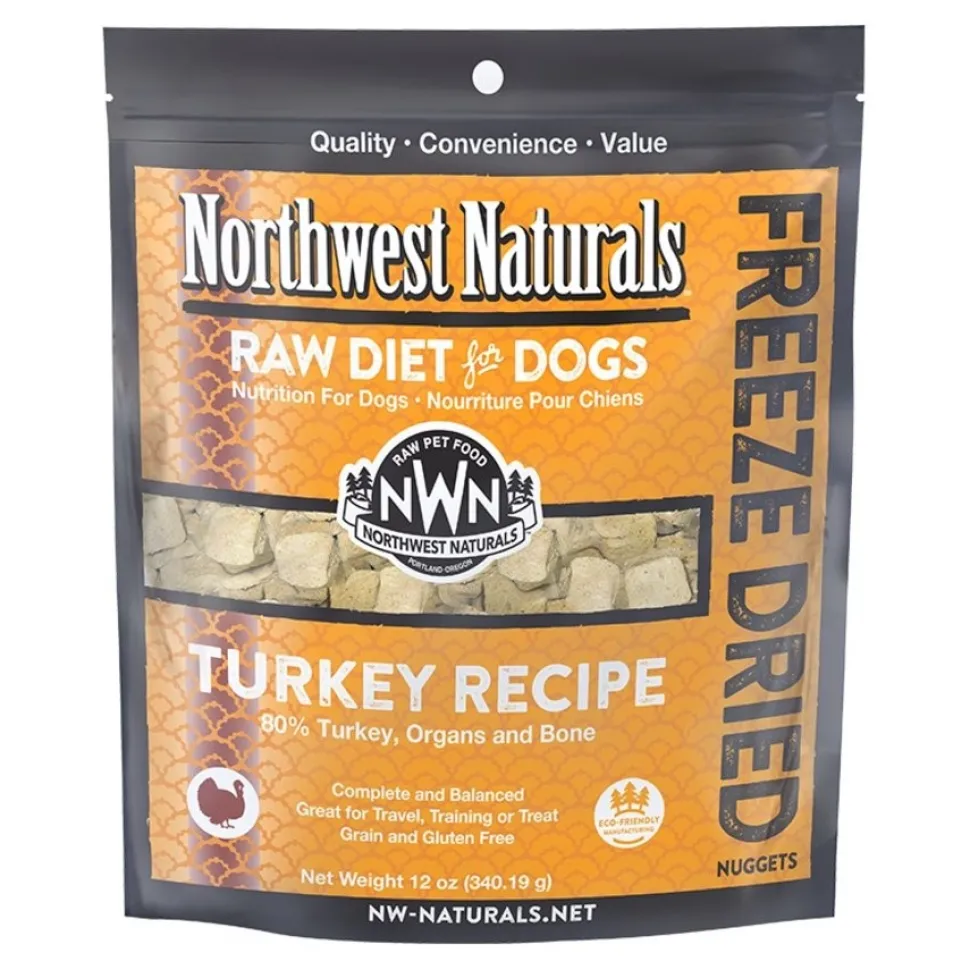 Northwest Naturals Freeze Dried Raw Diet Dog Food Turkey Recipe 12-oz