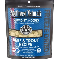 Northwest Naturals Freeze Dried Raw Diet Dog Food Beef & Trout Recipe 12-oz
