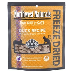 Northwest Naturals Freeze Dried Raw Diet Cat Food Duck Recipe 11-oz