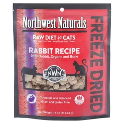 Northwest Naturals Freeze Dried Raw Diet Cat Food Rabbit Recipe 11-oz