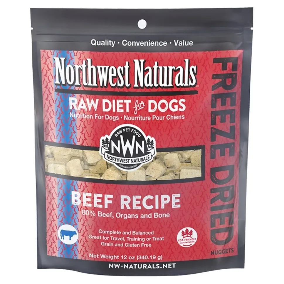 Northwest Naturals Freeze Dried Raw Diet Dog Food Beef Recipe 12-oz