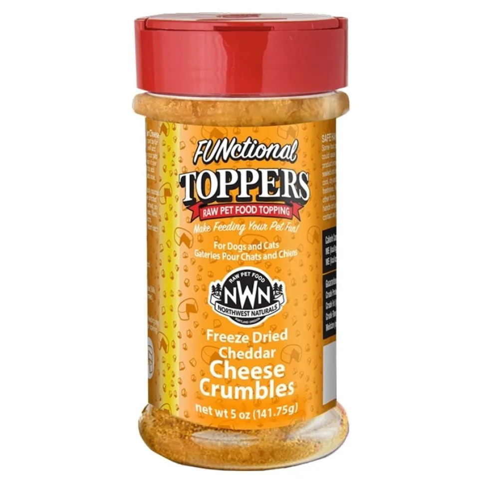 Northwest Naturals Functional Freeze Dried Dog & Cat Food Topper Cheddar Cheese Crumble 5-oz