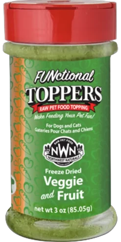 Northwest Naturals Functional Freeze Dried Dog & Cat Food Topper Veggie and Fruits 3-oz
