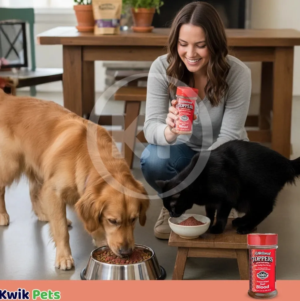 Northwest Naturals Functional Freeze Dried Dog & Cat Food Topper Beef Blood 3.5-oz