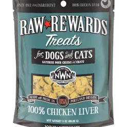 Northwest Naturals Raw Rewards Freeze Dried Dog & Cat Treats Chicken Liver 3-oz