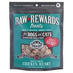 Northwest Naturals Raw Rewards Freeze Dried Dog & Cat Treats Chicken Heart 10-oz