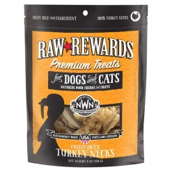 Northwest Naturals Raw Rewards Premium Freeze Dried Dog & Cat Treats Turkey Necks 6-oz