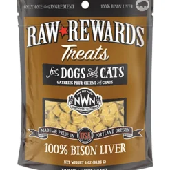 Northwest Naturals Raw Rewards Freeze Dried Dog & Cat Treats Bison Liver 3-oz