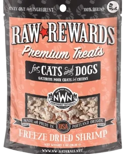 Northwest Naturals Raw Rewards Premium Freeze Dried Dog & Cat Treats Shrimp 1-oz