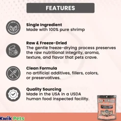 Northwest Naturals Raw Rewards Premium Freeze Dried Dog & Cat Treats Shrimp 1-oz