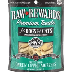 Northwest Naturals Raw Rewards Freeze Dried Dog & Cat Treats Green Mussels 2-oz