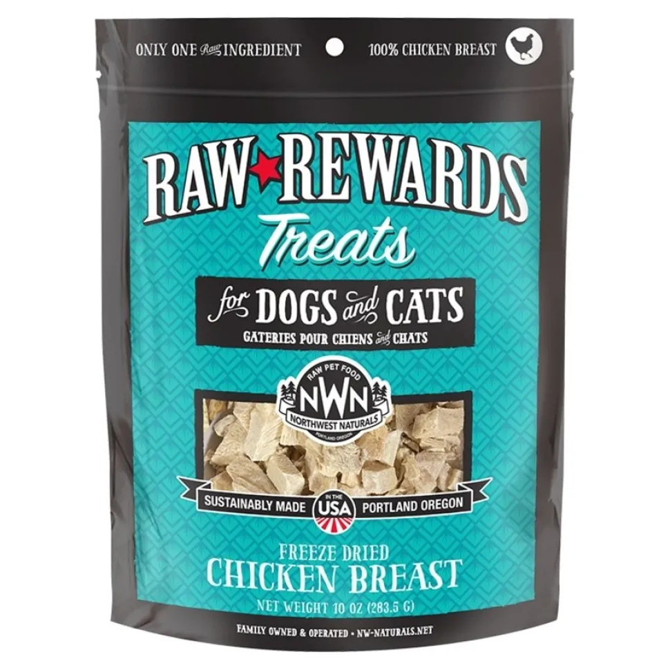 Northwest Naturals Raw Rewards Freeze Dried Dog & Cat Treats Chicken Breast 10-oz