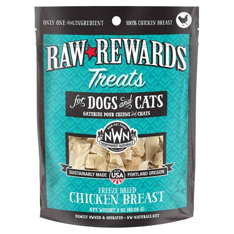 Northwest Naturals Raw Rewards Freeze Dried Dog & Cat Treats Chicken Breast 3-oz