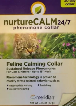 NurtureCalm 24/7 Pheromone Calming Collar for Cats & Kittens Up to 15-in Neck